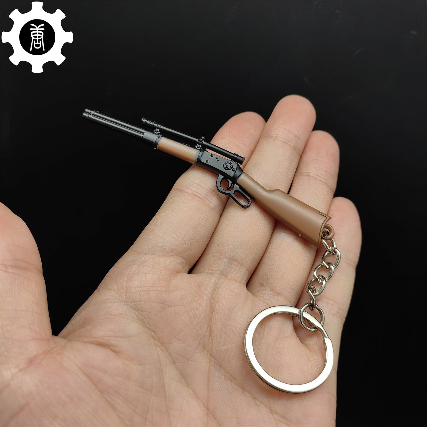 Tiny Winchester 1894 W94 Sniper Rifle Keychain Metal Pendant