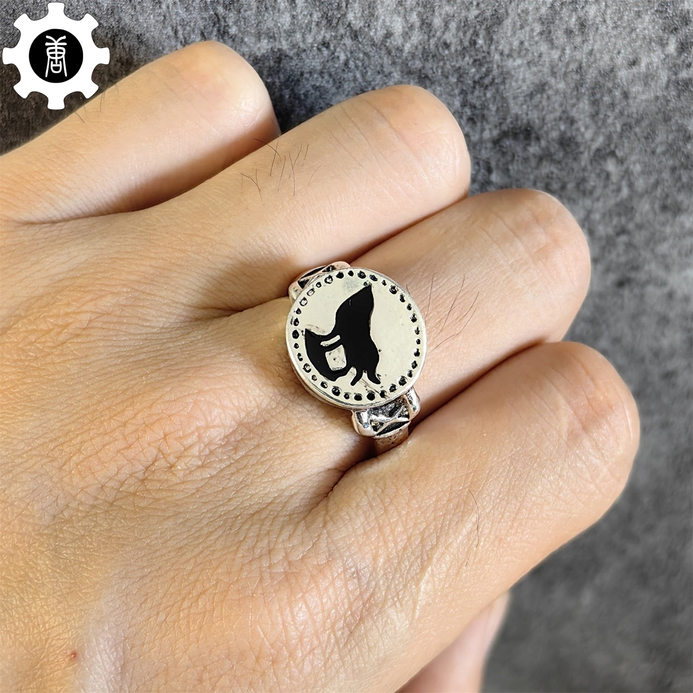 Wolf Ring Open Ring Cool Gamer Gift