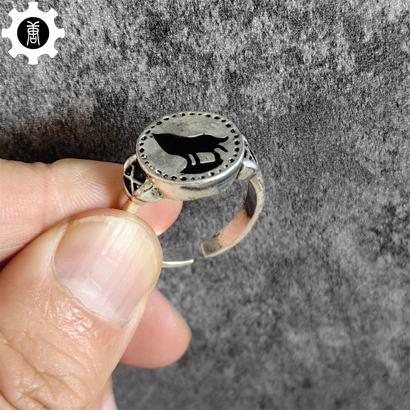 Wolf Ring Open Ring Cool Gamer Gift