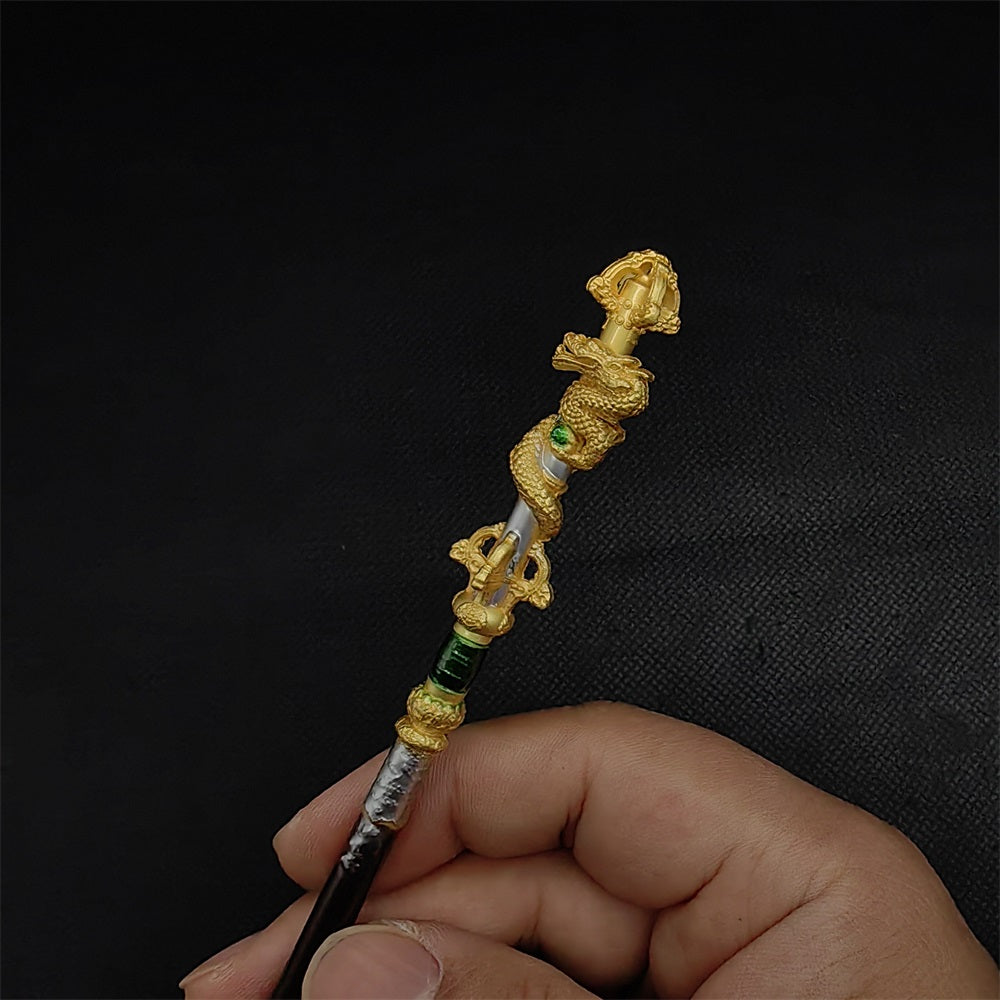 Black Wukong JinGuBang Willow Wood Golden Loong Chitin Loongwreath Bronze Cloud Staffs Golden Hoop7 in 1 Gift Box