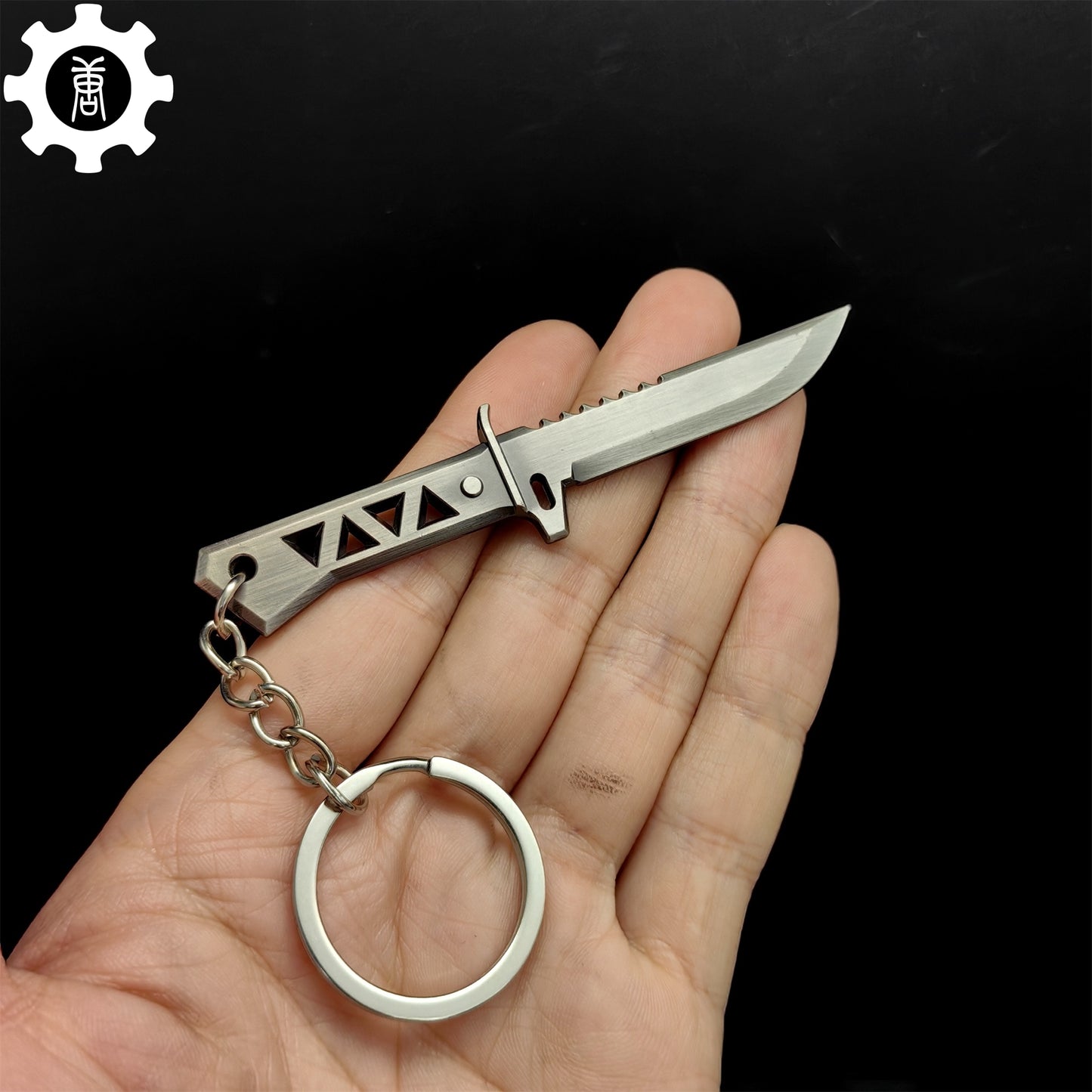 Mini Xenohunter Knife Metal Keychain