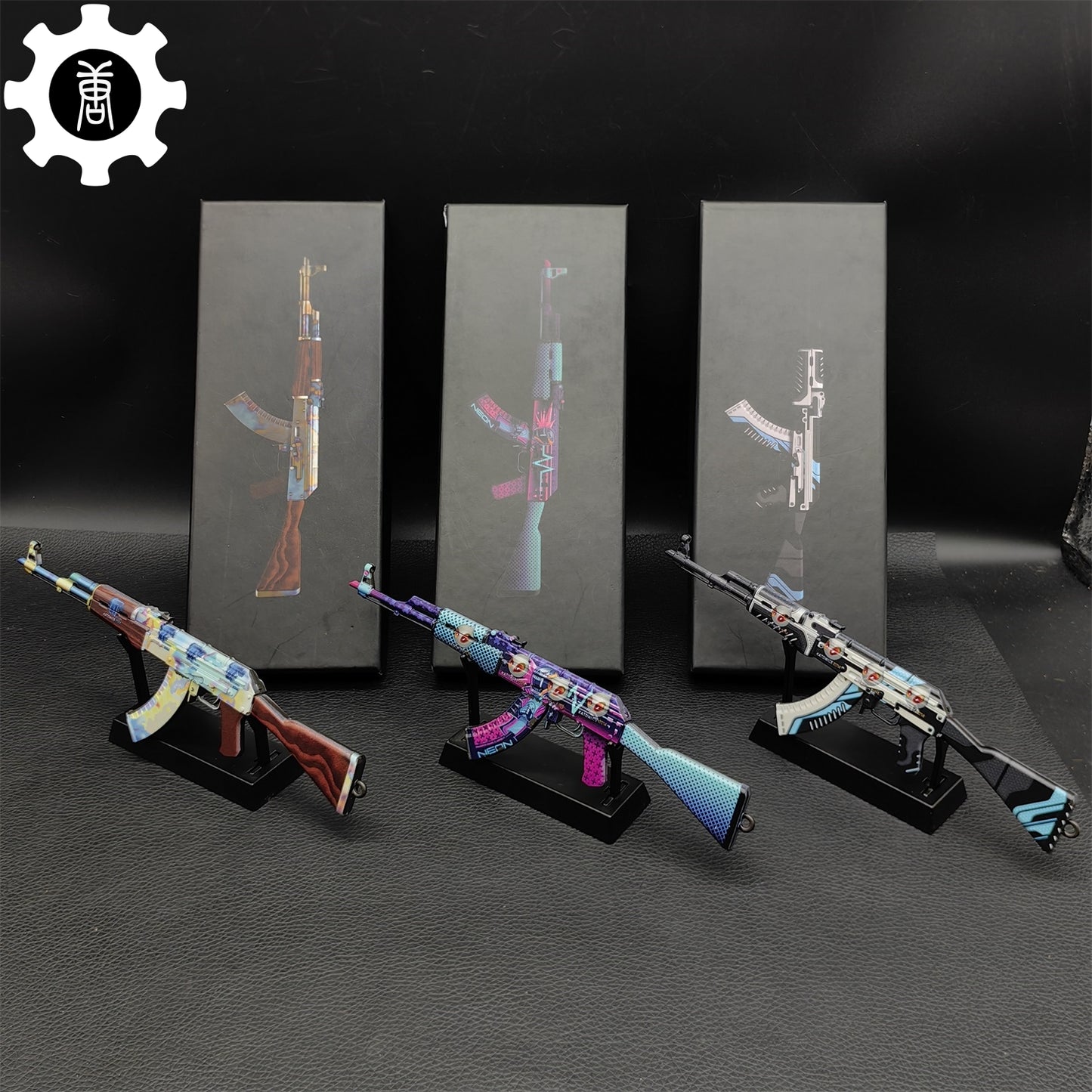 AK47 Neon Rider Case Hardened AK47 Vulcan Metal Gun Model