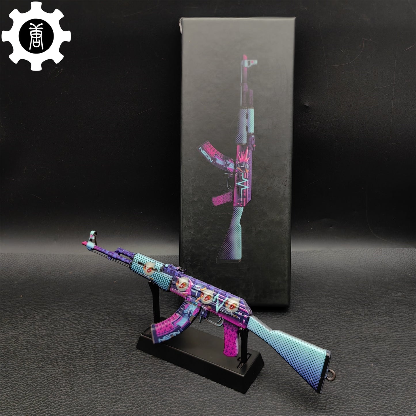 AK47 Neon Rider Case Hardened AK47 Vulcan Metal Gun Model