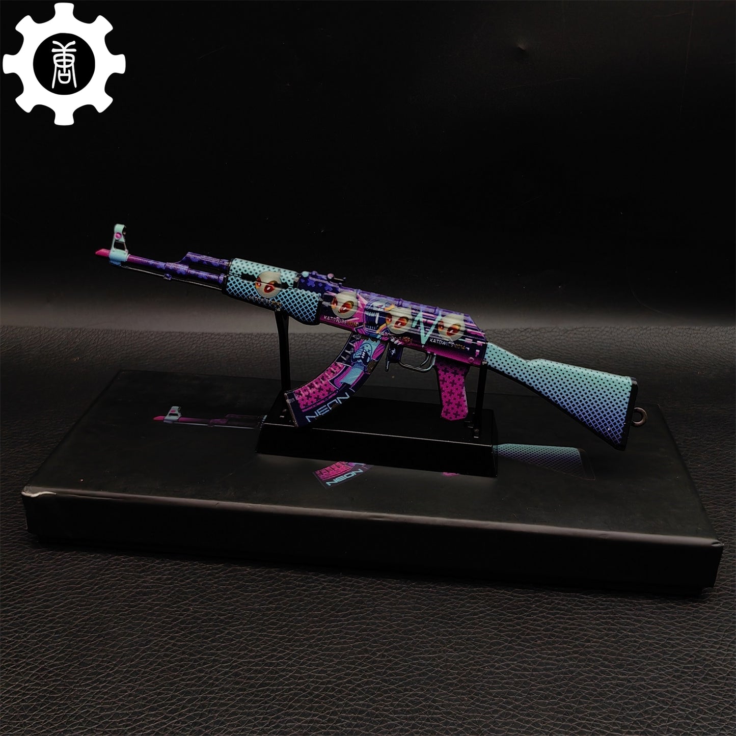 AK47 Neon Rider Case Hardened AK47 Vulcan Metal Gun Model