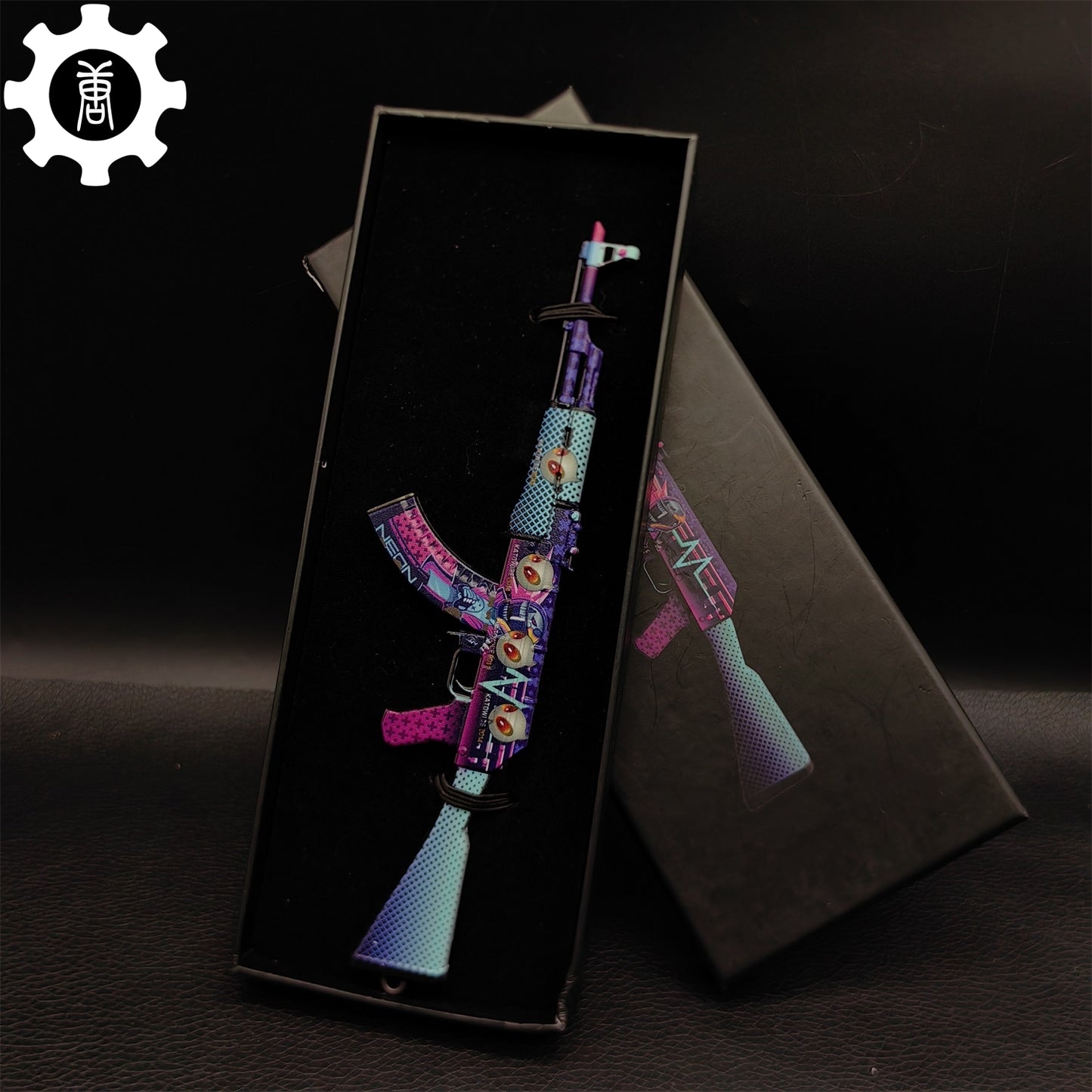 AK47 Neon Rider Case Hardened AK47 Vulcan Metal Gun Model