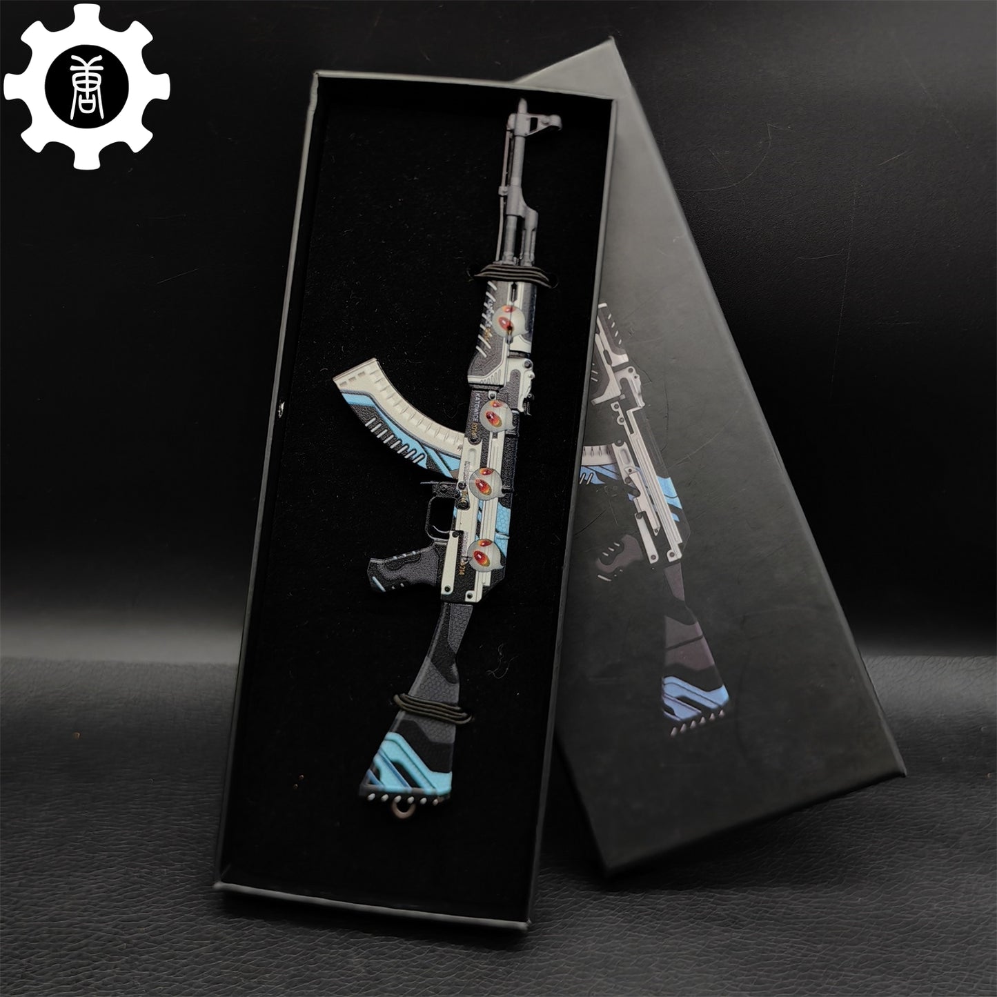 AK47 Neon Rider Case Hardened AK47 Vulcan Metal Gun Model