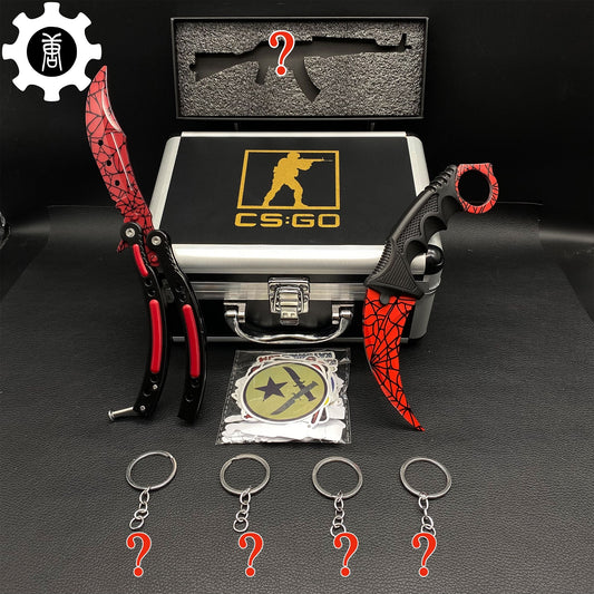 Crimson Web Skin Balisong & Karambit & Stickers & Keychains & AK With Case