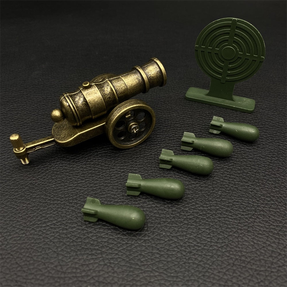 Metal Miniature  Antiqued Smoothbore Cannon 10CM/3.9"