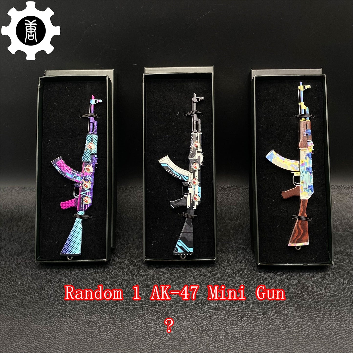 Marble Fade Skin Stiletto Knife Karambit Stickers 4 Keychains Random AK Gift Box