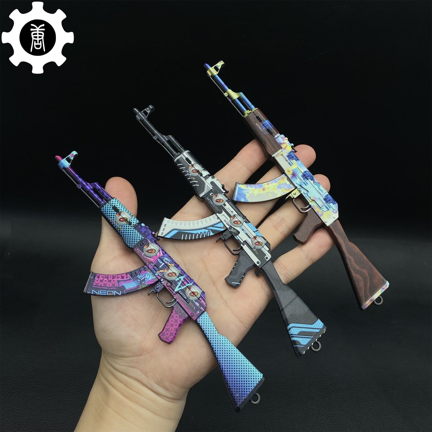 Marble Fade Skin Stiletto Knife & Karambit & Stickers & Keychains & Random 1 AK With Gift Box