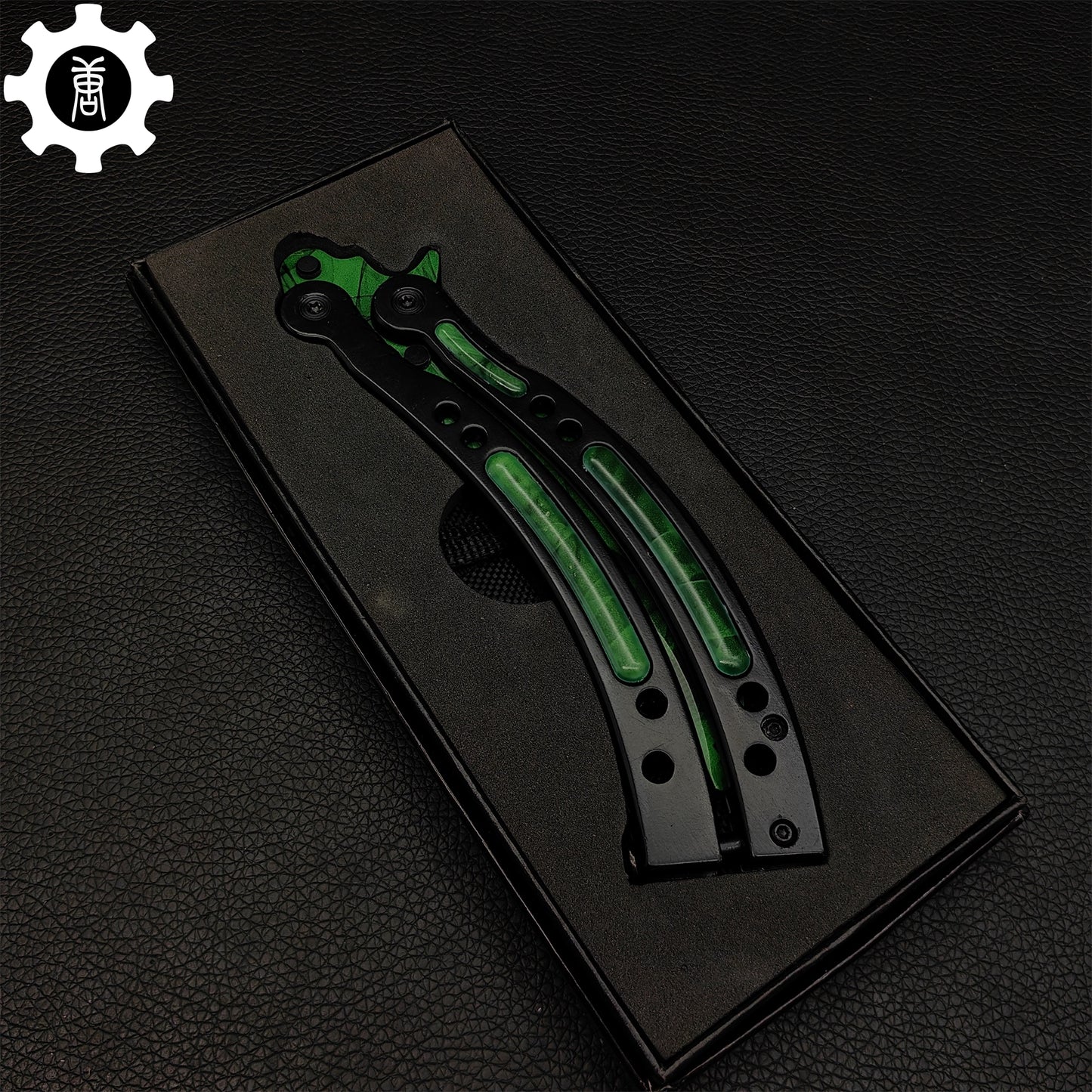 Gamma Doppler Balisong Trainer Game Steel Butterfly Knife 