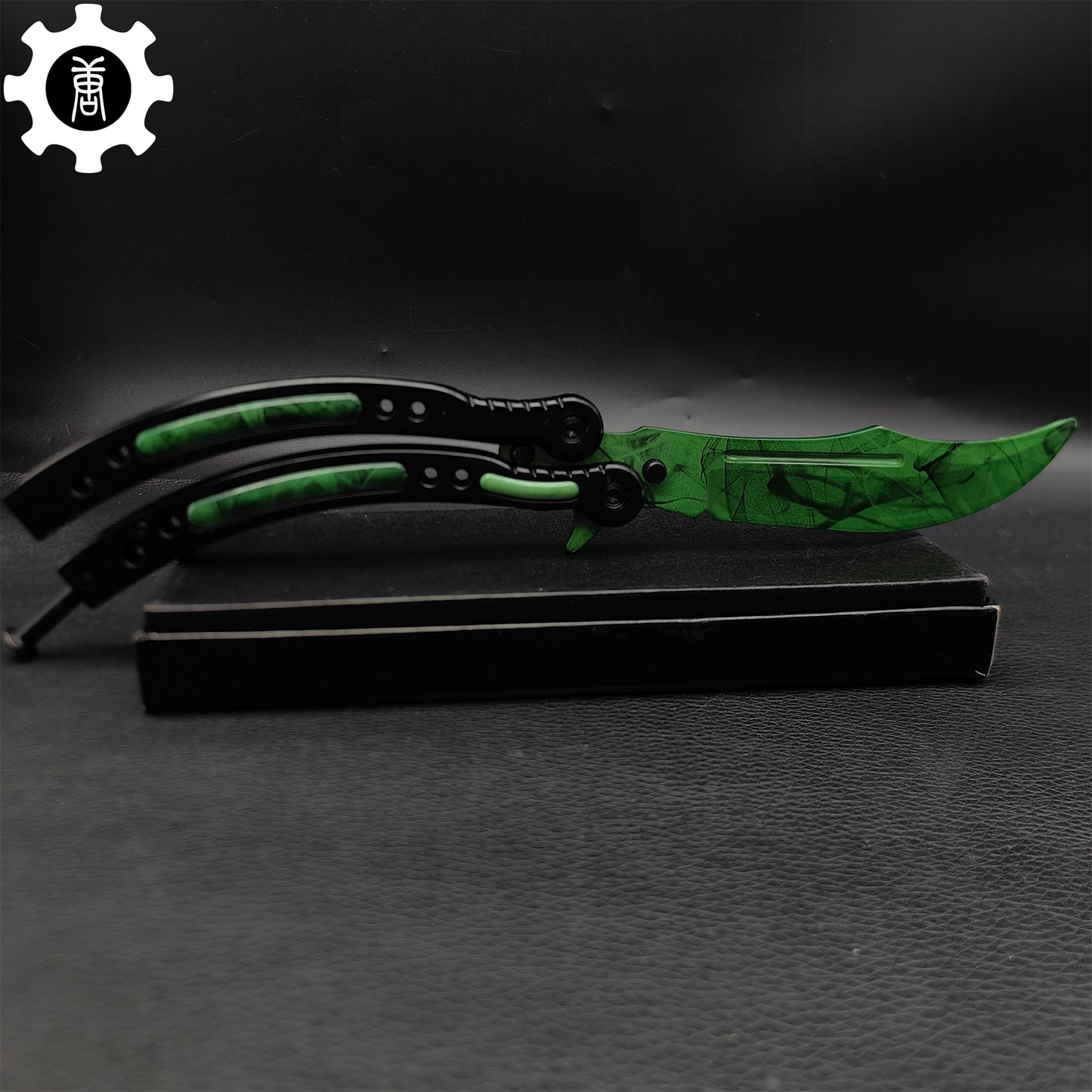 Gamma Doppler Balisong Trainer Game Steel Butterfly Knife 