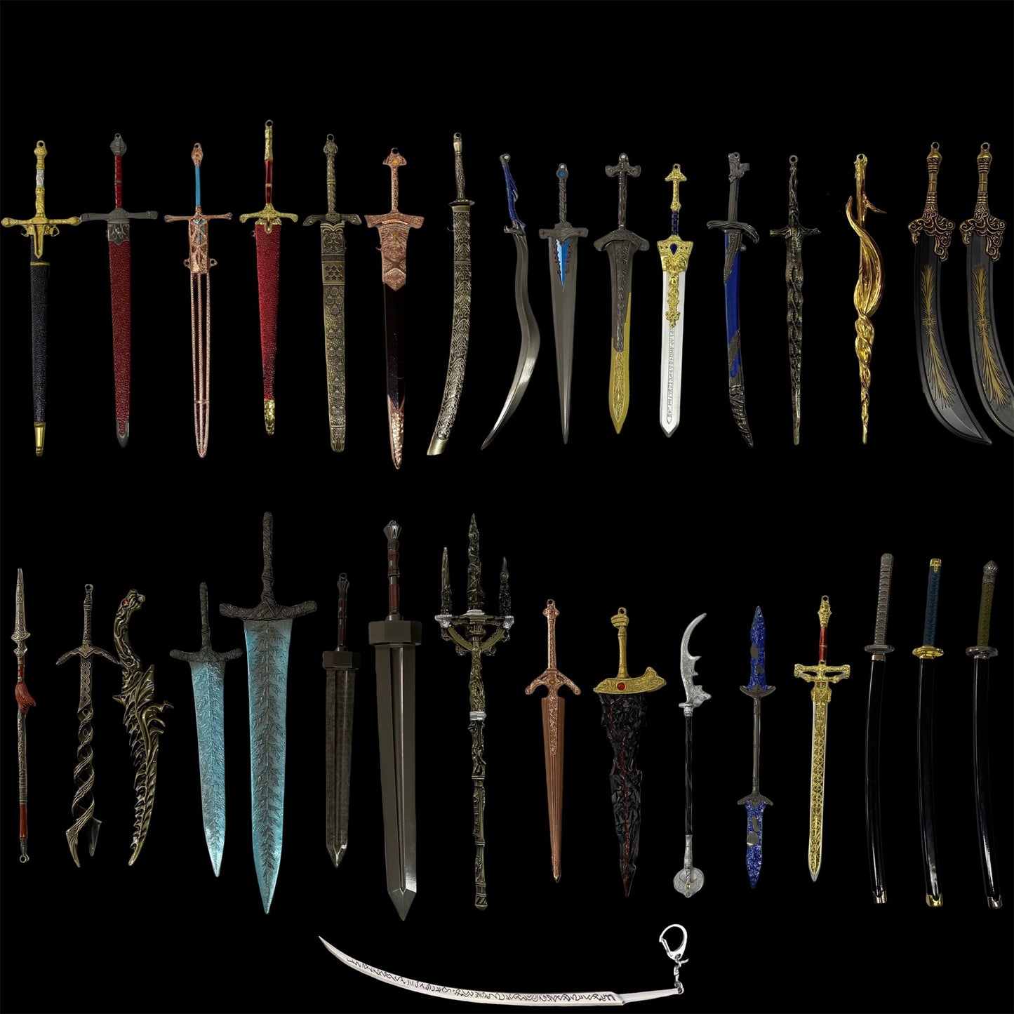 Metal ER Swords Metal Weapons Mini Replica 32 Options