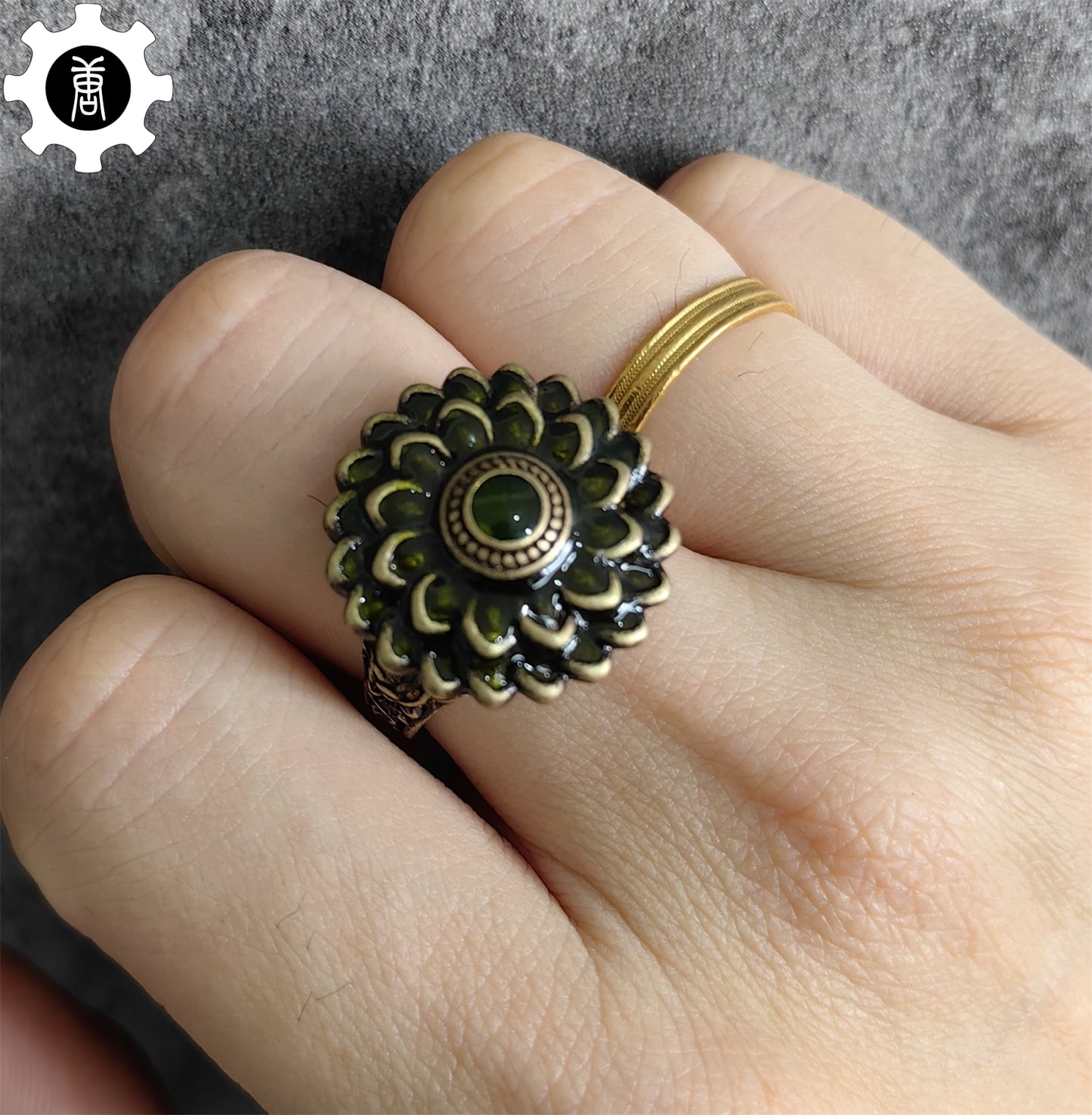 Cloranthy Ring Metal Punk Adjustable Open Ring