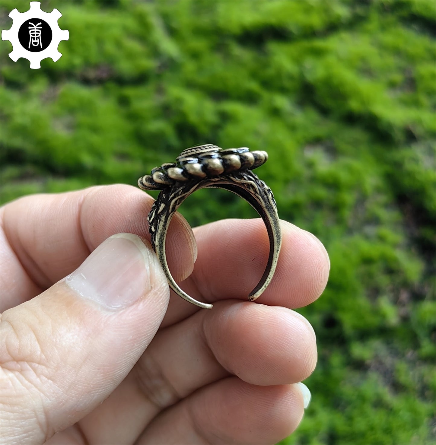 Cloranthy Ring Metal Punk Adjustable Open Ring