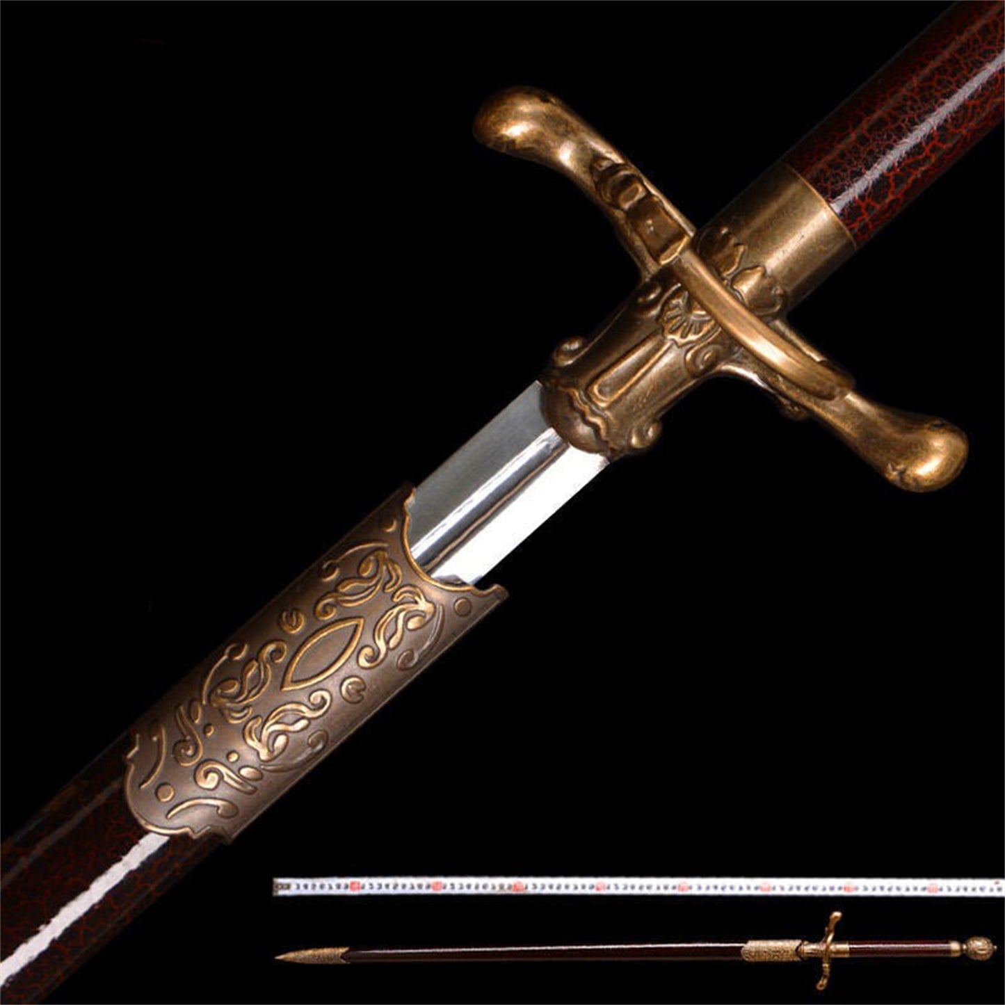 Medieval Needle Sword Life-size Cosplay Prop Metal Replica