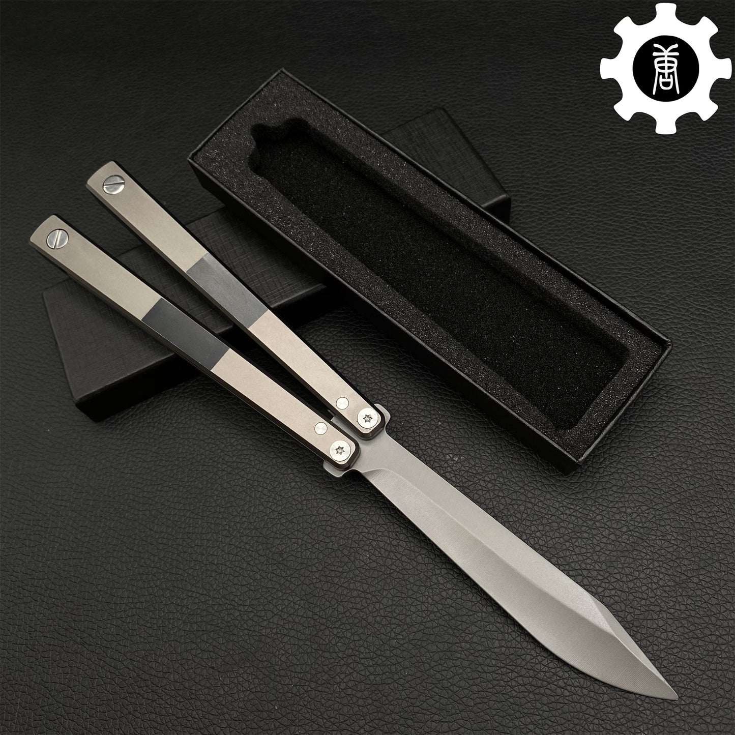 High-End TF2 Spy Knife Balisong Trainer-Blunt Blade
