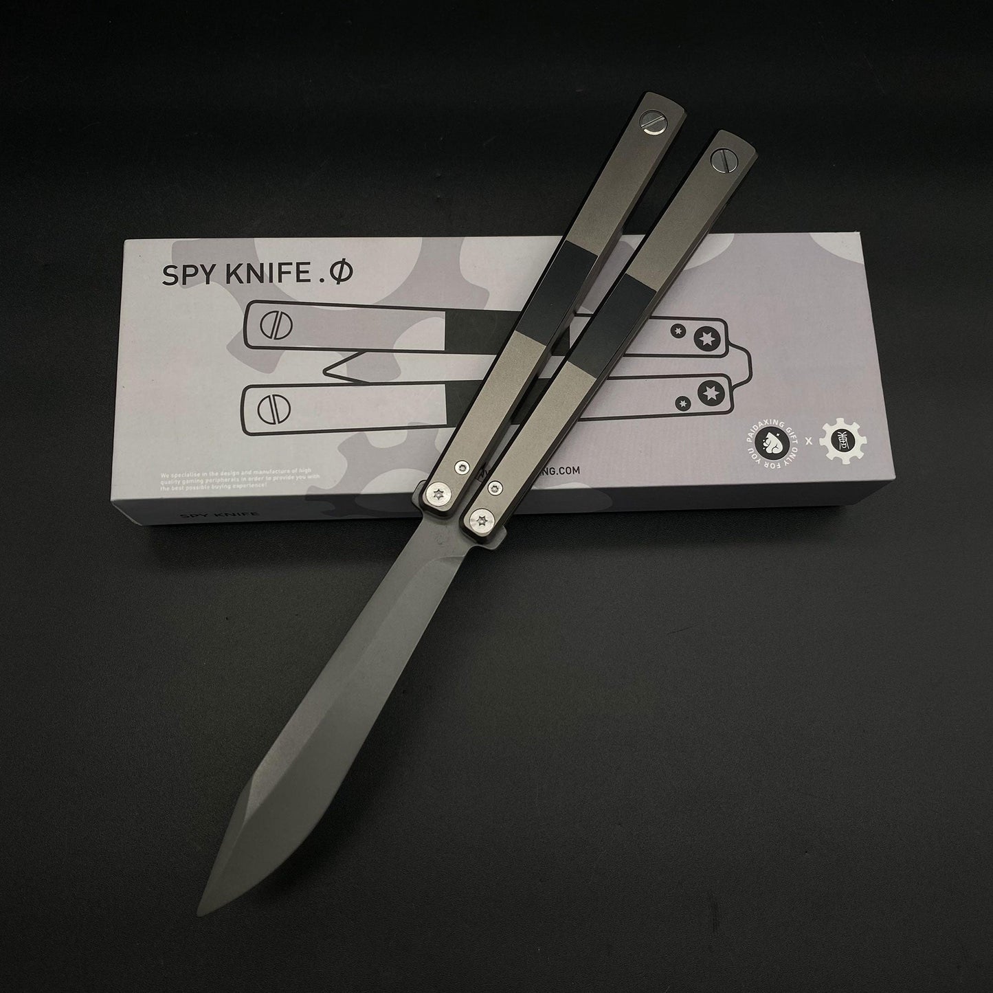 High-End TF2 Spy Knife Balisong Trainer-Blunt Blade