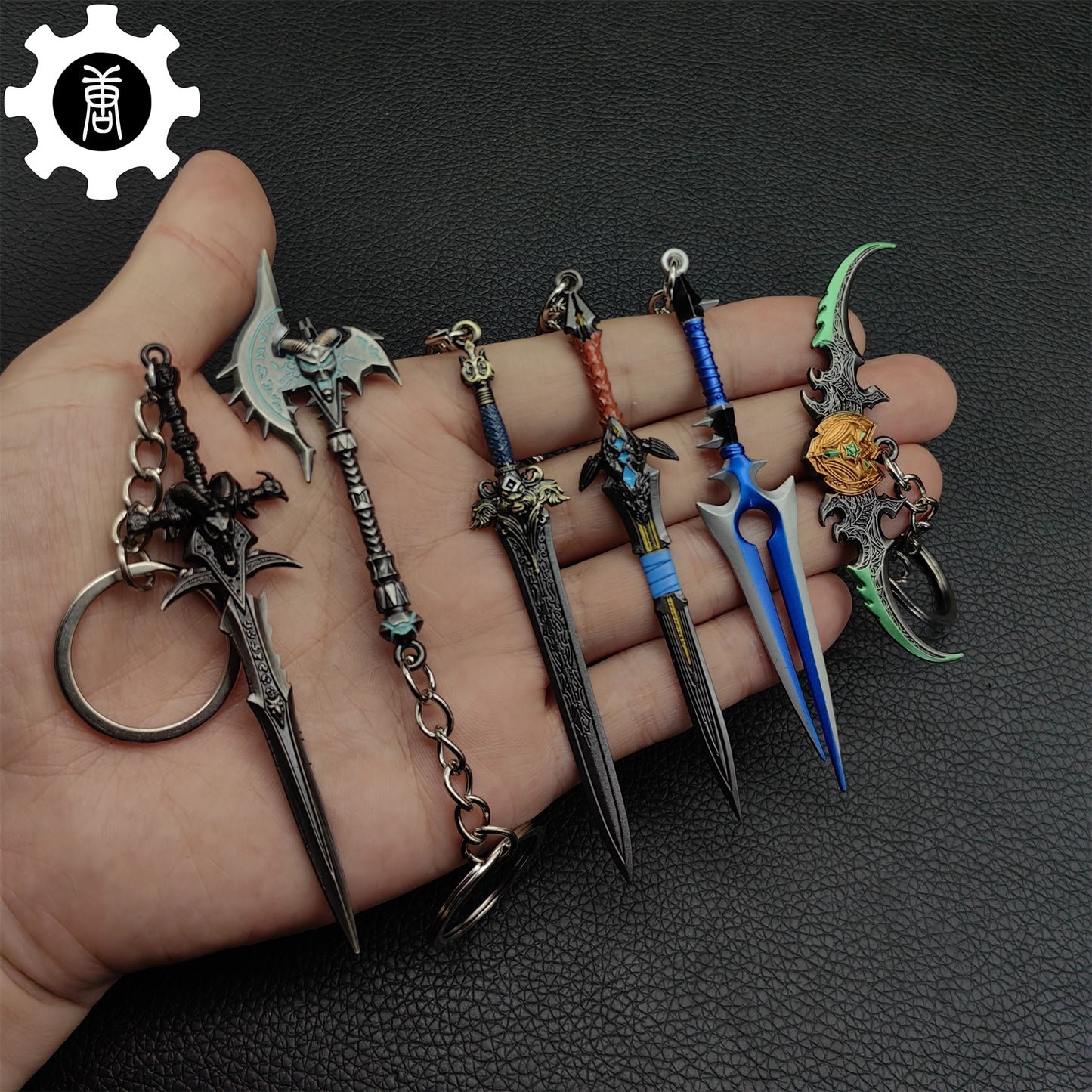 WOW Metal Mini Weapons Keychain Pendant 6 In 1 Pack