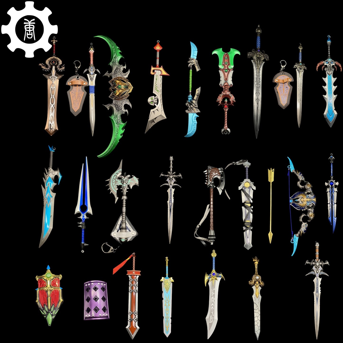 WOW Classical Metal Weapons Collection 24 Options