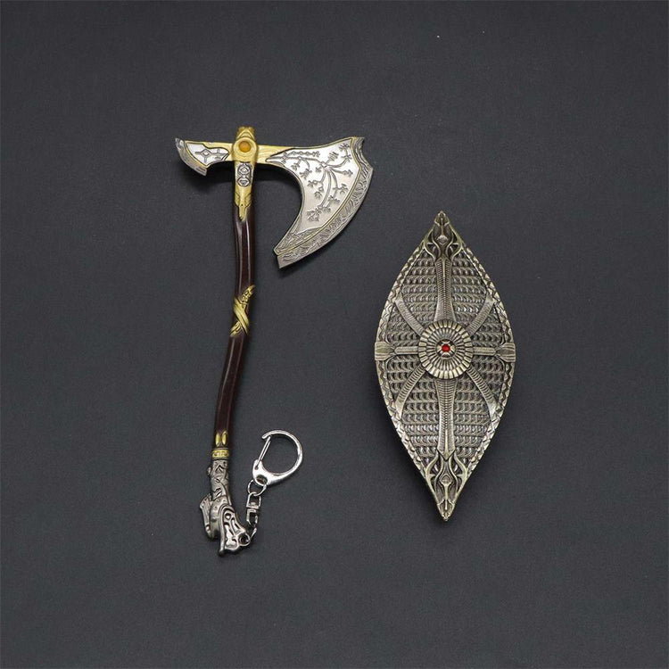 Metal Kratos Leviathan Axe Dauntless Shield Replica Display Model ...