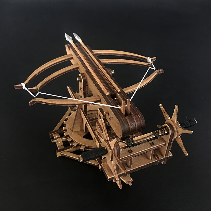 Rotating Crossbow Chariot Wooden Model Kit Ancient Crossbow Replica ...